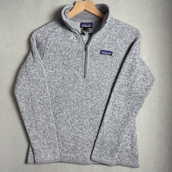 Patagonia Women Better Sweater Pullover Zip Outdoor Gray Sweatshirt Fall size S - Picture 1 of 9